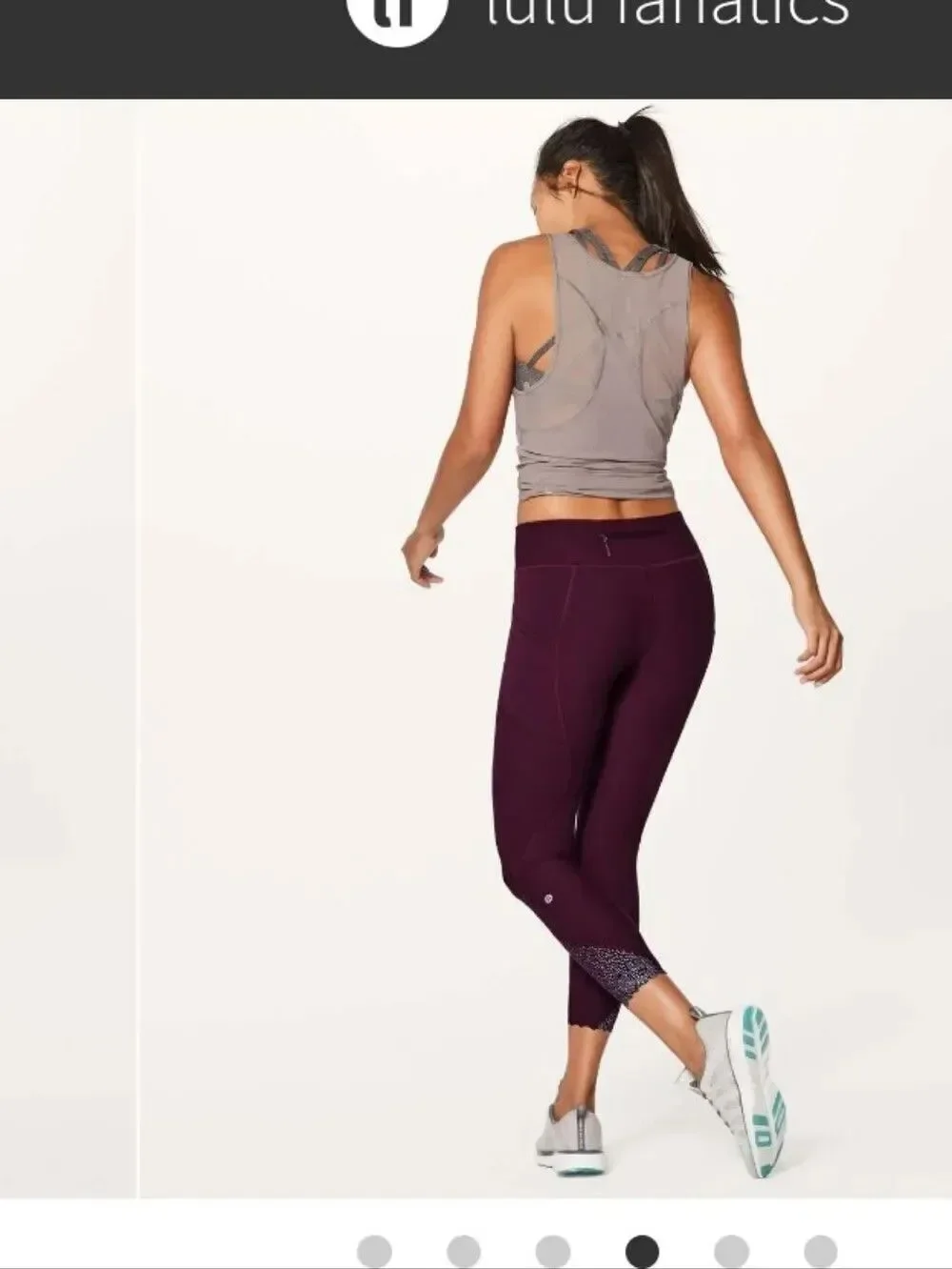 Lululemon Tight Stuff II Leggings Dark Adobe Plum Purple Reflective Size 4